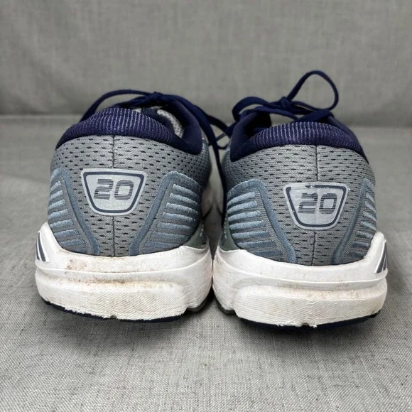 Brooks Beast 20 Shoes Grey Navy Blue Mesh Running Sneakers Men's Size 14 - Picture 6 of 11